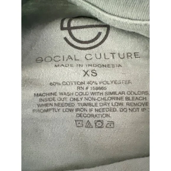 Social Culture Yellowstone Wyoming Crop XS Boho T-Shirt Tee Geyser - Picture 2 of 5